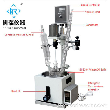 CE Certificated lab single layer glass reactor